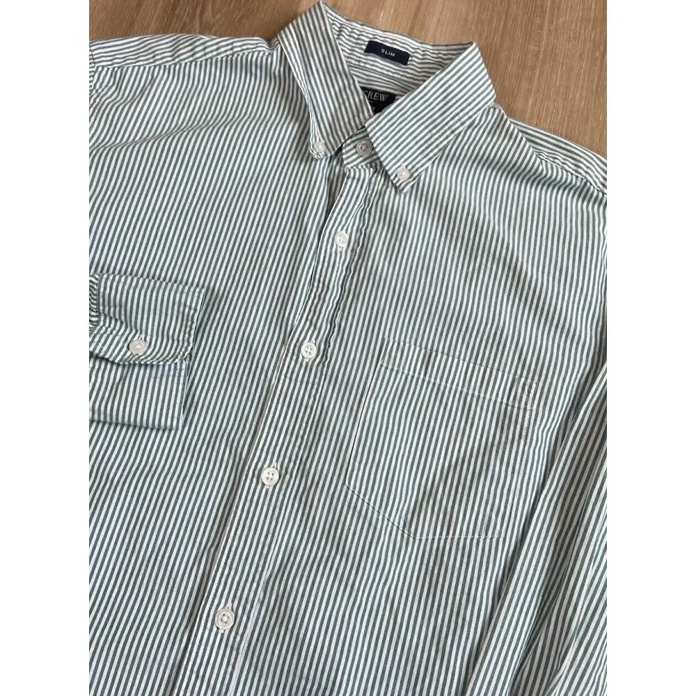 J Crew Mens Long Sleeve Button Down Shirts -‎ Set Of 2 - Medium